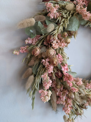 Dried Flower Wreath Workshop – Saturday 7th September 2024, Starting @ 3pm (£75 per person) 2.5 hours