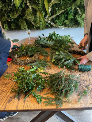 Christmas Wreath Workshop – Friday 24th November, Starting @ 3pm (£75 per person) 2.5 hours