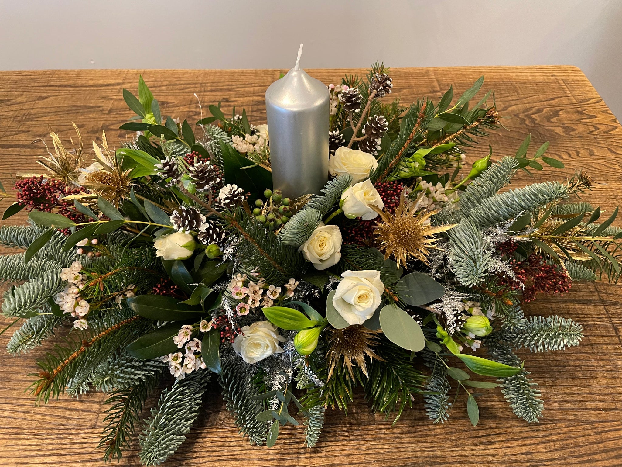 Christmas Table Centerpiece Workshop – Tuesday 19th December, Starting @ 11am (£75 per person) 2 hours