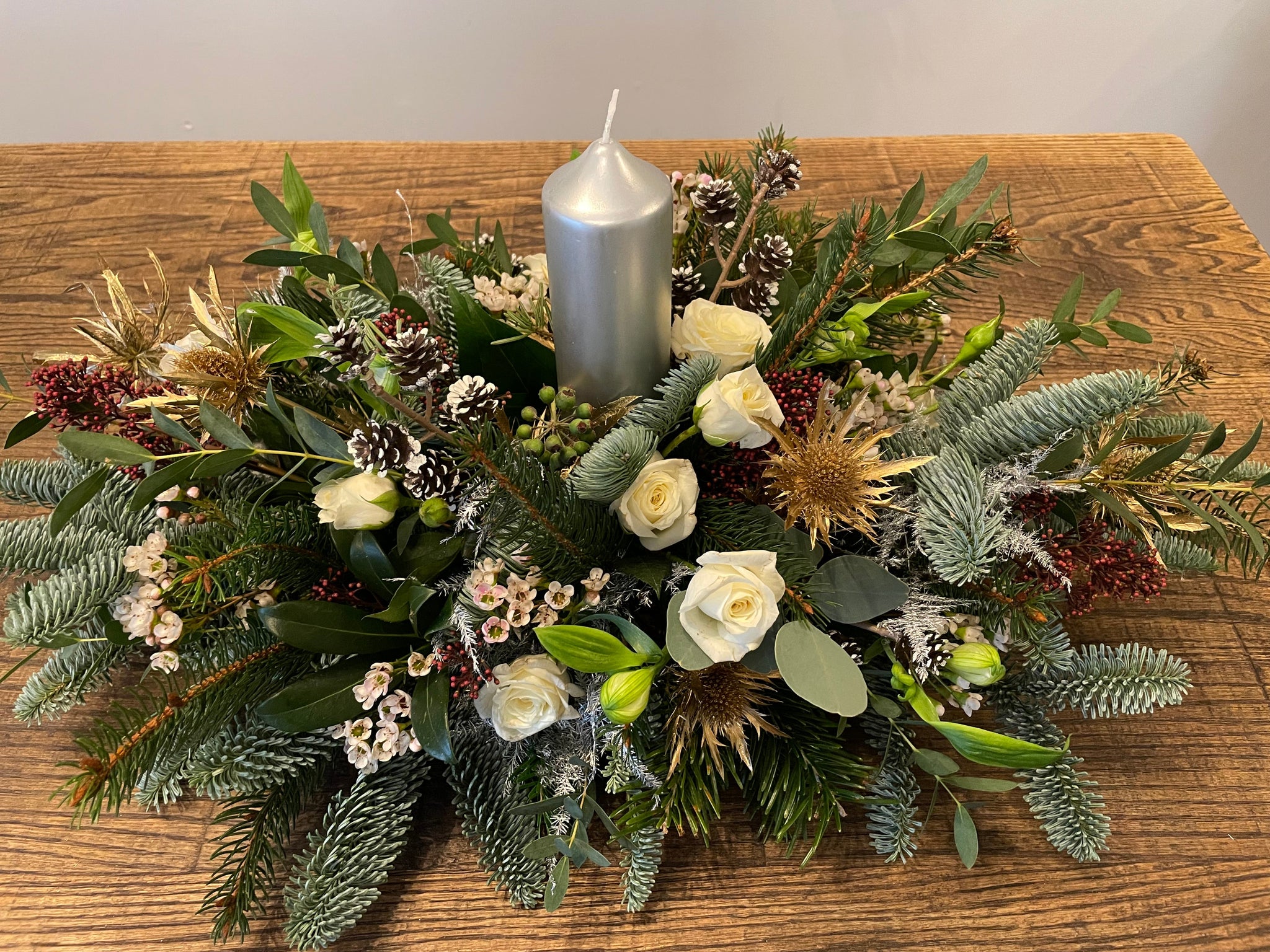 Christmas Table Centerpiece Workshop – Friday 20th December 2024, Starting @ 3pm (£75 per person) 2 hours