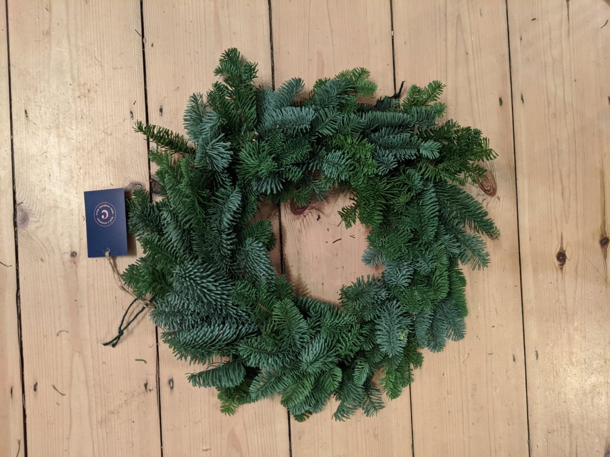12" Blue Pine Wreath - The Cove
